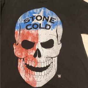 WWE Black and Red Short Sleeve Tee Vintage WWE